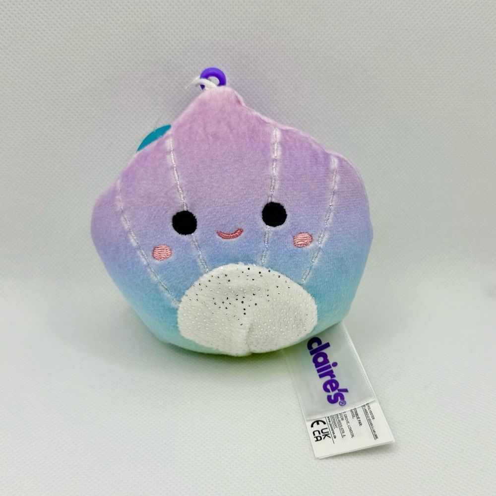 Squishmallows Shauna the Shell Clip Plushie Bag Charm‎ New With Tags Claire’s